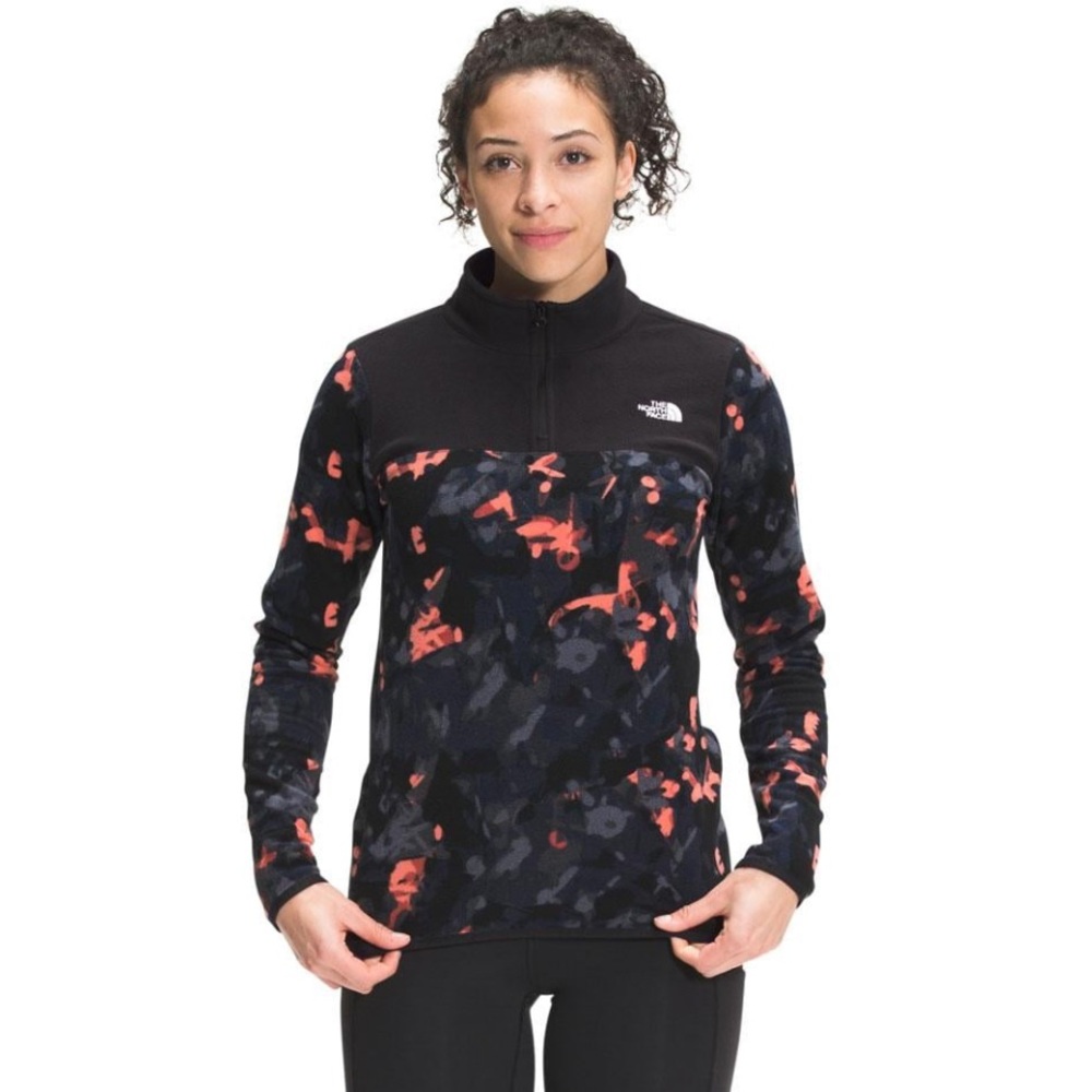 The North Face Womens Printed TKA Glacier 1/4 Zip Fleece Pullover Womens Medium